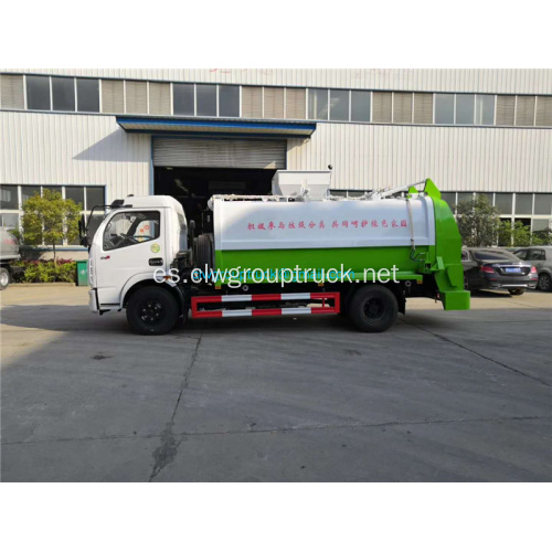 Camión de basura de compresión tipo barril colgante Dongfeng 4x2